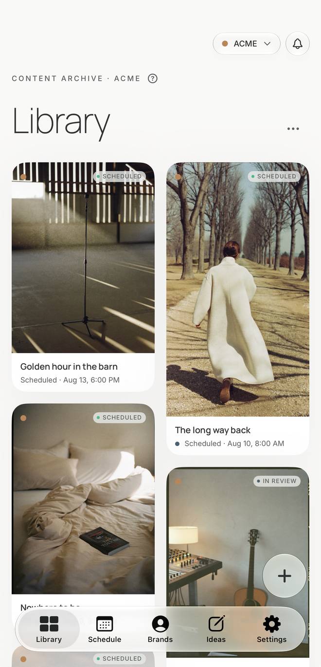 The Library on iPhone